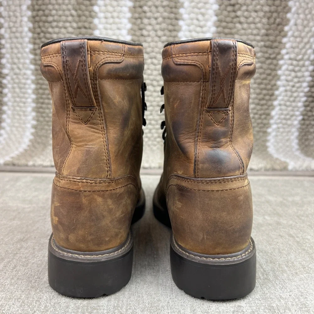 Twisted X Men's Work Boots Brown Leather Lace Up Steel Toe MSL 0001 Size‎ 7D